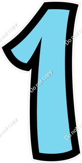 BB 47" Individuals - Flat Baby Blue