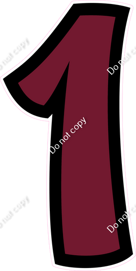 BB 47" Individuals - Flat Burgundy