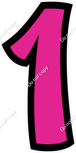 BB 47" Individuals - Flat Hot Pink