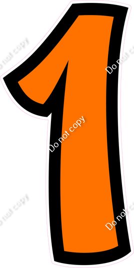 BB 47" Individuals - Flat Orange