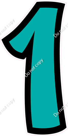 BB 47" Individuals - Flat Teal