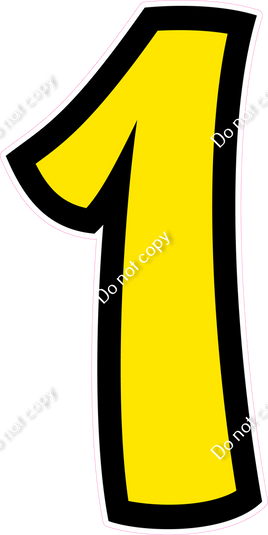 BB 47" Individuals - Flat Yellow
