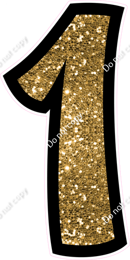 BB 47" Individuals - Gold Sparkle