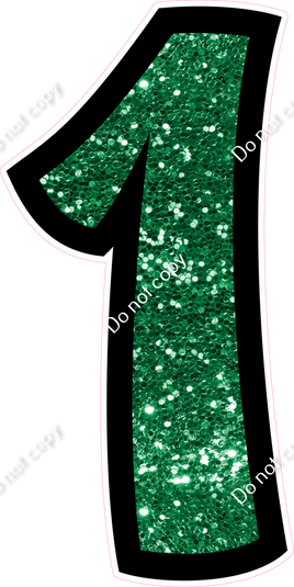 BB 47" Individuals - Green Sparkle