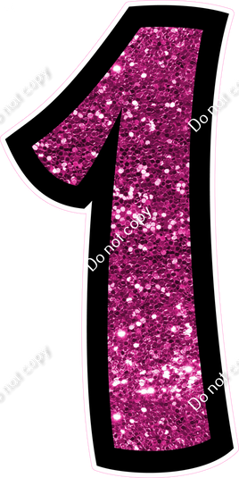 BB 47" Individuals - Hot Pink Sparkle