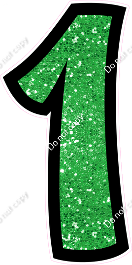 BB 47" Individuals - Lime Green Sparkle