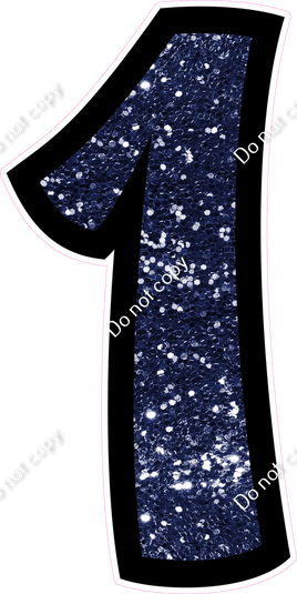 BB 47" Individuals - Navy Blue Sparkle