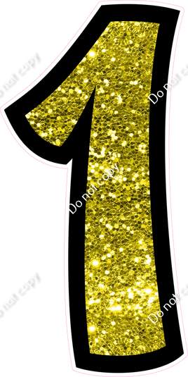 BB 47" Individuals - Yellow Sparkle