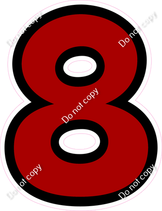 BB 30" Individuals - Flat Crimson 8
