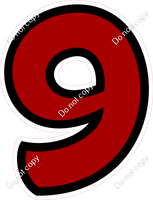 BB 30" Individuals - Flat Crimson 9