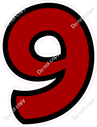 BB 30" Individuals - Flat Crimson 9