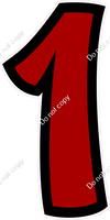 BB 47" Individuals - Flat Crimson 1