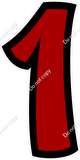 BB 47" Individuals - Flat Crimson 1