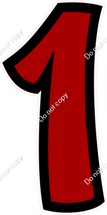 BB 47" Individuals - Flat Crimson 1