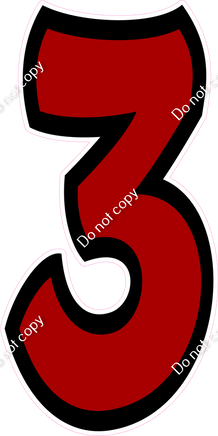 BB 47" Individuals - Flat Crimson 3