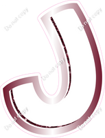 BBL 12" Individuals - Burgundy White