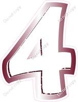 BBL 12" Individuals - Burgundy White