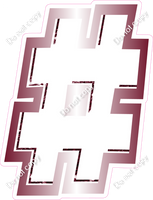 BBL 12" Individuals - Burgundy White
