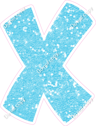 BBT 12" Individuals - Baby Blue Sparkle X