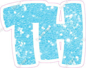 BBT 12" Individuals - Baby Blue Sparkle TH