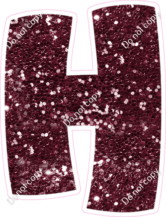 BBT 12" Individuals - Burgundy Sparkle H