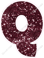 BBT 12" Individuals - Burgundy Sparkle Q