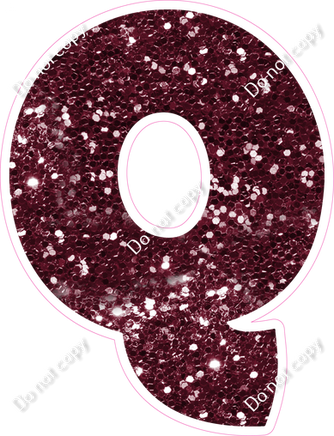 BBT 12" Individuals - Burgundy Sparkle Q