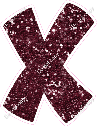 BBT 12" Individuals - Burgundy Sparkle X