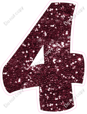 BBT 12" Individuals - Burgundy Sparkle 4