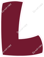 BBT 12" Individuals - Flat Burgundy L