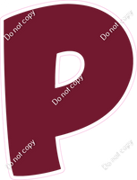 BBT 12" Individuals - Flat Burgundy P