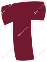 BBT 12" Individuals - Flat Burgundy T