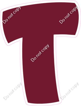 BBT 12" Individuals - Flat Burgundy T
