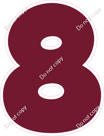 BBT 12" Individuals - Flat Burgundy 8