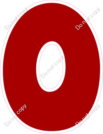 BBT 12" Individuals - Flat Crimson O