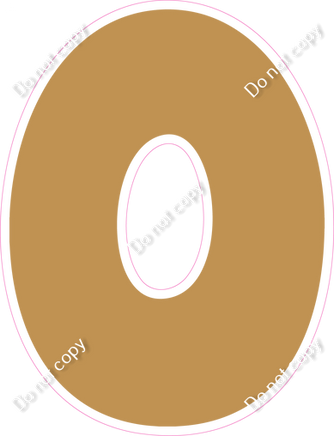 BBT 12" Individuals - Flat Gold O