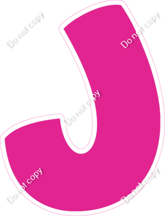 BBT 12" Individuals - Flat Hot Pink J