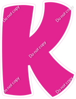 BBT 12" Individuals - Flat Hot Pink K