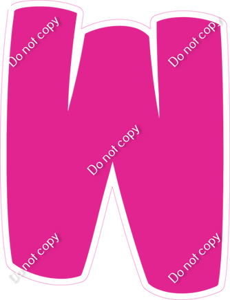 BBT 12" Individuals - Flat Hot Pink W