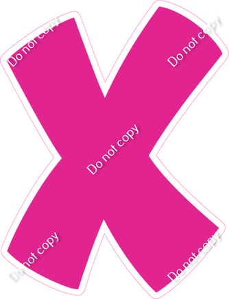 BBT 12" Individuals - Flat Hot Pink X