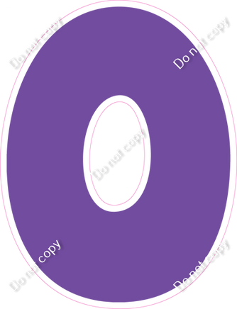 BBT 12" Individuals - Flat Purple O