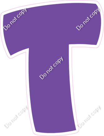 BBT 12" Individuals - Flat Purple T