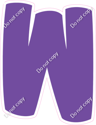 BBT 12" Individuals - Flat Purple W