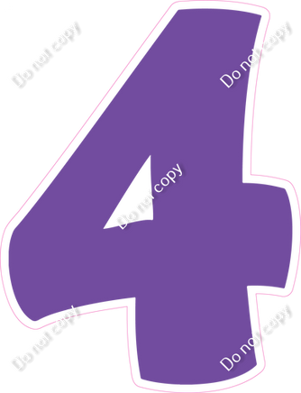 BBT 12" Individuals - Flat Purple 4