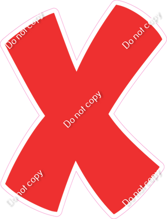 BBT 12" Individuals - Flat Red X