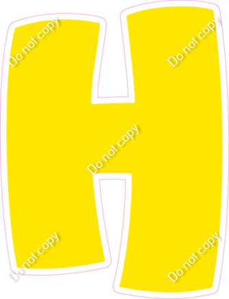 BBT 12" Individuals - Flat Yellow H