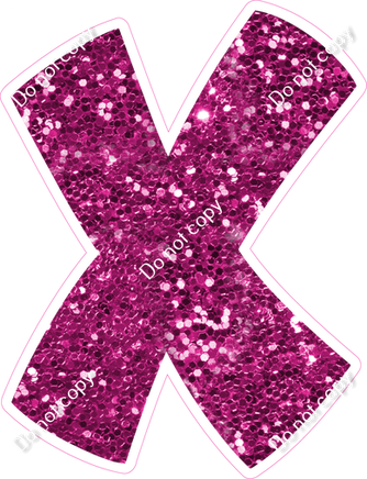 BBT 12" Individuals - Hot Pink Sparkle X