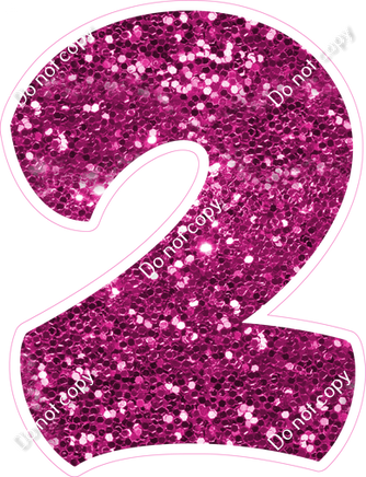 BBT 12" Individuals - Hot Pink Sparkle 2