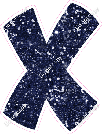 BBT 12" Individuals - Navy Blue Sparkle X