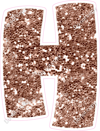 BBT 12" Individuals - Rose Gold Sparkle H